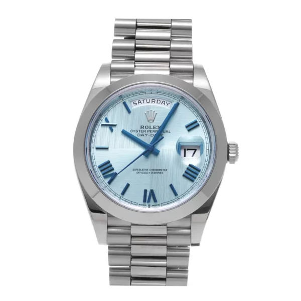 Rolex Day-Date 41mm 228206 Ice Blue Roman Super Clone Watch
