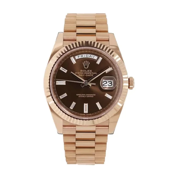 Rolex Day-Date 40 228235 Rose Gold Chocolate Dial Super Clone