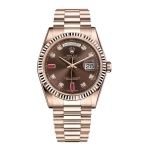 Rolex Day-Date 36 128235 Rose Gold Chocolate Dial Super Clone