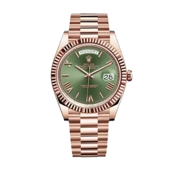 Rolex Day-Date 228235 40mm Rose Gold Green Dial Super Clone