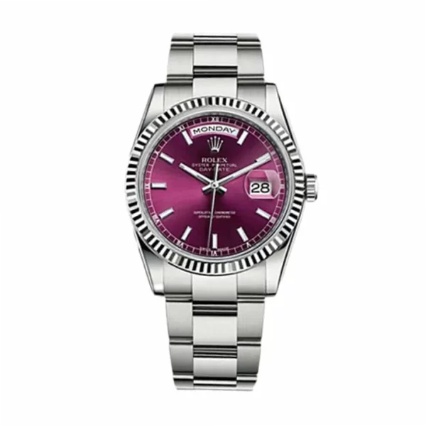 Rolex Day-Date 36 118239 Super Clone 904L Steel Purple Dial