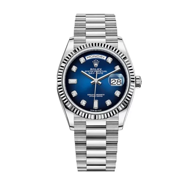Rolex Day-Date 36mm 128239 Blue Diamond Dial Super Clone Watch