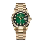 Rolex Day-Date 36 118238 Super Clone Yellow Gold Green Dial