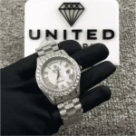 Rolex Day-Date II 218239 41mm Super Clone White Gold Diamond Replica - Image 3