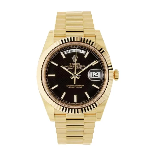 Rolex Day-Date 40mm 228235 Gold Black Dial Super Clone Watch