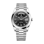 Rolex Day-Date 40 228206 Super Clone 904L Steel Black Dial