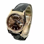 Rolex Day-Date 36mm 128238 Rose Gold Brown Dial Super Clone - Image 3