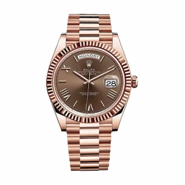 Rolex Day-Date 40 228235 Rose Gold Chocolate Dial Super Clone