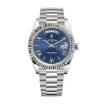 Rolex Day-Date 40 228239 Super Clone Stainless Steel Blue Dial