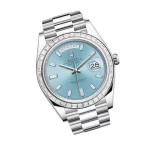 Rolex Day-Date 228396TBR 40mm Ice Blue Baguette 1:1 Super Clone - Image 4