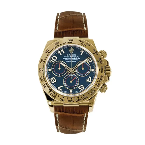 Rolex Daytona 116518 Super Clone 40mm Yellow Gold Blue Dial