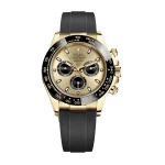 Rolex Daytona 116518LN 40mm Super Clone Watch Yellow Gold Rubber