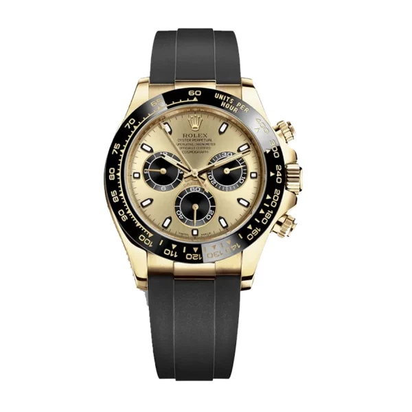 Rolex Daytona 116518LN 40mm Super Clone Watch Yellow Gold Rubber