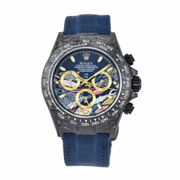 Rolex Daytona 40mm 7750 Super Clone Watch with Fish Dial
