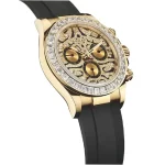 Rolex Daytona 116588TBR 40mm Yellow Gold Black Rubber 1:1 Super Clone - Image 3