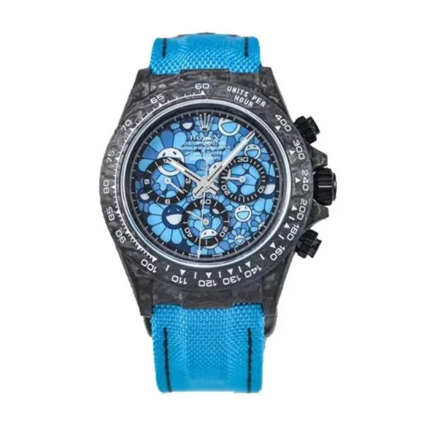 Rolex Daytona 40mm Blue Sun Flower Dial Super Clone Watch