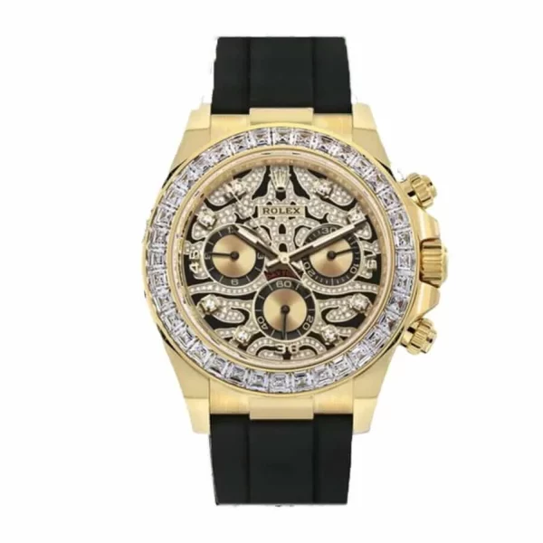 Rolex Daytona 116588TBR 40mm Yellow Gold Black Rubber 1:1 Super Clone