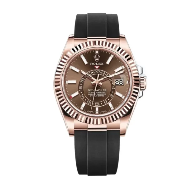 Rolex Sky-Dweller 326235 42mm Rose Gold Chocolate Dial Super Clone