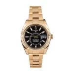 Rolex Sky-Dweller 326938 42mm Black Dial Yellow Gold Replica