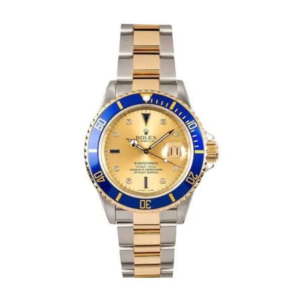Rolex Submariner 16613 Serti Two-Tone 40mm Super Clone Watch